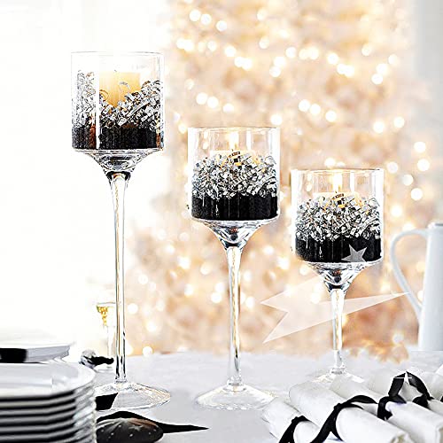 Romadedi Glass Tea Light Candle Holders：for Floating Pillar Living Room Candles Wedding Table Centrepiece Decoration Christmas Home Decor，30Pcs