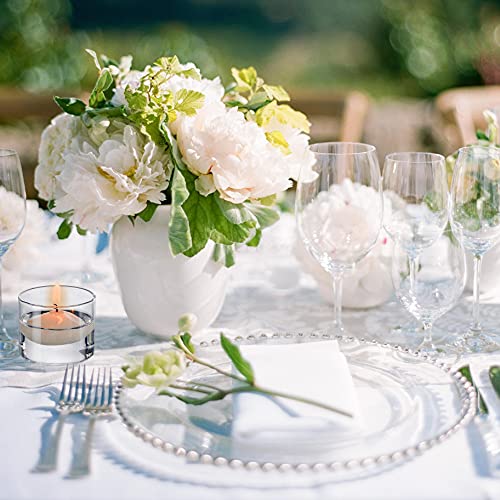 Romadedi Tea Light Candle Holders Glass - Tealight Holder Clear Set of 12 Bulk for Floating Votive Candles Dinner Table Centerpiece Wedding Party Christmas Decor, 5.7 x 5 cm