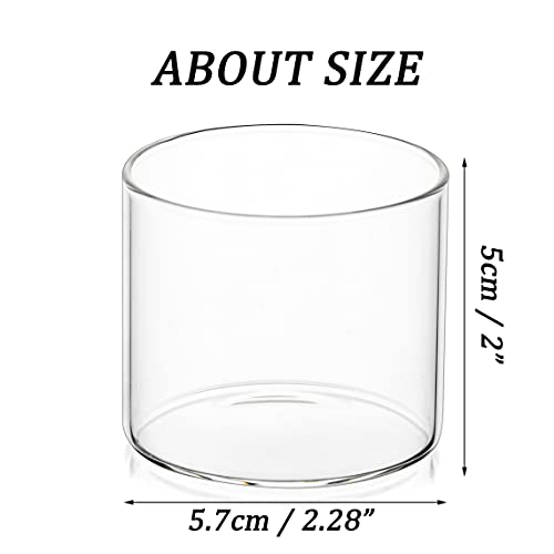 Romadedi Tea Light Candle Holders Glass - Tealight Holder Clear Set of 12 Bulk for Floating Votive Candles Dinner Table Centerpiece Wedding Party Christmas Decor, 5.7 x 5 cm