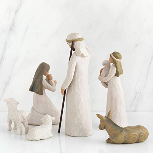 Willow Tree Nativity Figurine, 6 Piece Nativity, Natural