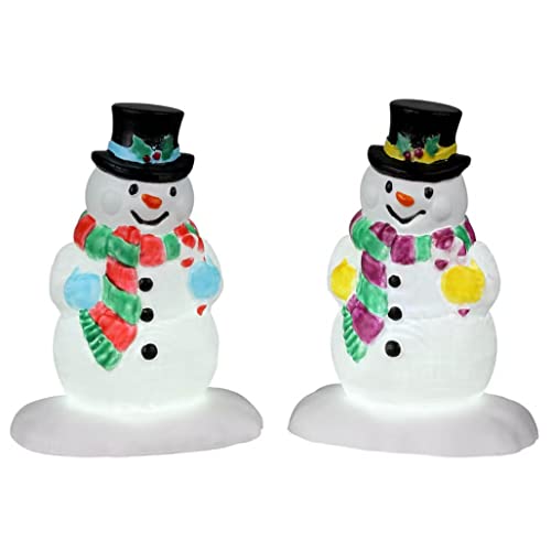 Lemax 24965 Christmas Village Accessory: Holly Hat Snowman (set of 2)