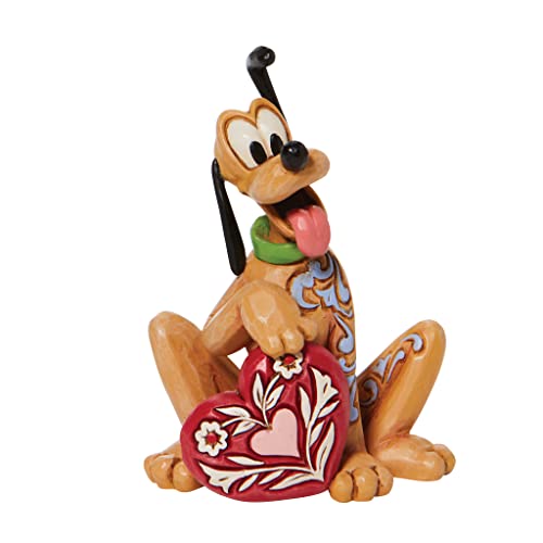Disney Traditions Pluto Heart Mini Figurine, height 9 cm