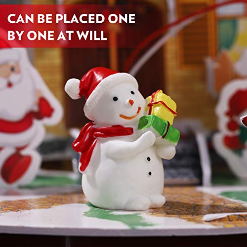 Toyvian 8pcs Mini Fairy Snowman Figurine Miniature Snowman Figurines Resin Snowman Ornament Xmas Party Favors Gifts for Christmas Party Desktop Decoration（Mixed Pattern