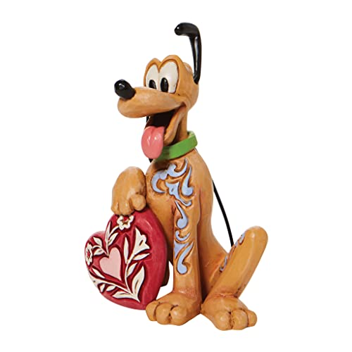 Disney Traditions Pluto Heart Mini Figurine, height 9 cm