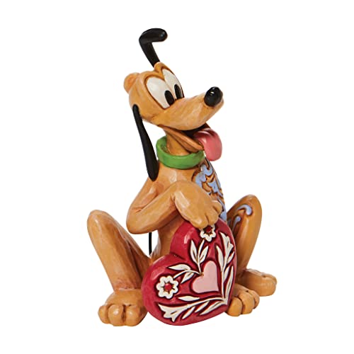 Disney Traditions Pluto Heart Mini Figurine, height 9 cm