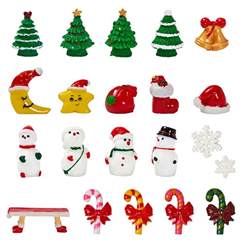 The Twiddlers - 30 Miniature Christmas Figurines - Mini Resin Doll House Figures, Xmas Tree Decorations & Ornaments