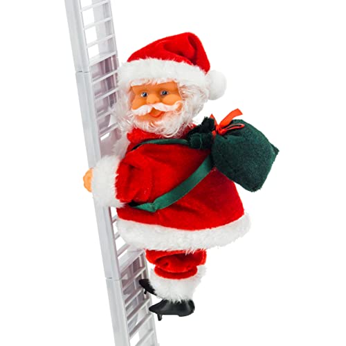 Vivo Electric Climbing Ladder Santa Claus Christmas Xmas Music Figurine Party Decor