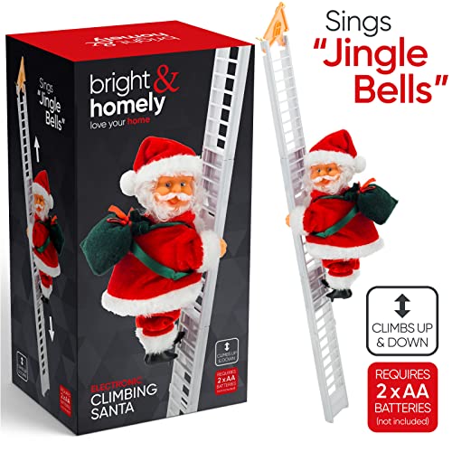 Vivo Electric Climbing Ladder Santa Claus Christmas Xmas Music Figurine Party Decor