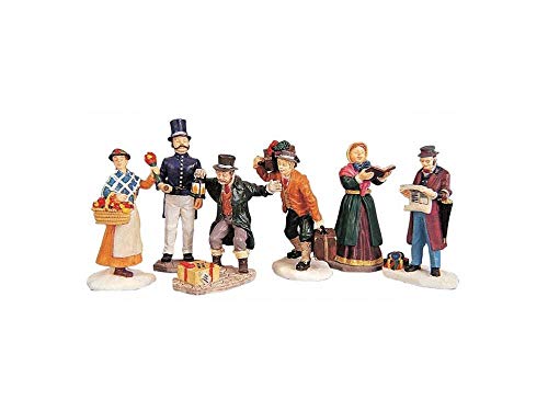 Lemax Christmas Village Townsfolk Figurines Set Of 6 - 92355