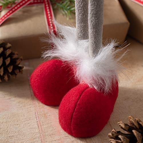 WeRChristmas Standing Christmas Moose Figurine, Multi-Colour, 30cm