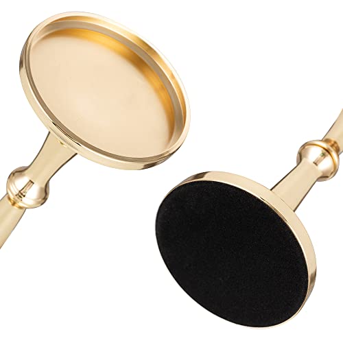 Gold Candle Holders for Pillar Candles - Matte Tall Candle Holder Set of 3 Large Pillar Candle Holders Metal Candlestick Holders Inweder Christmas Candle Holders for Table Wedding Fireplace Home Decor