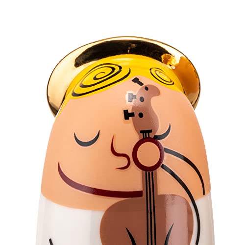 Alessi 4.5 x 3 cm Angels Hand-Decorated Porcelain Figurines, Set of 2