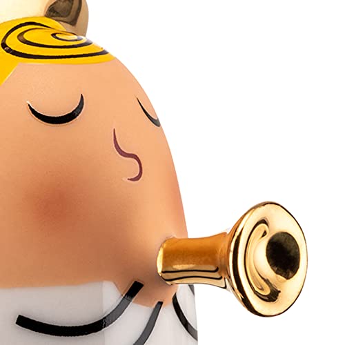 Alessi 4.5 x 3 cm Angels Hand-Decorated Porcelain Figurines, Set of 2