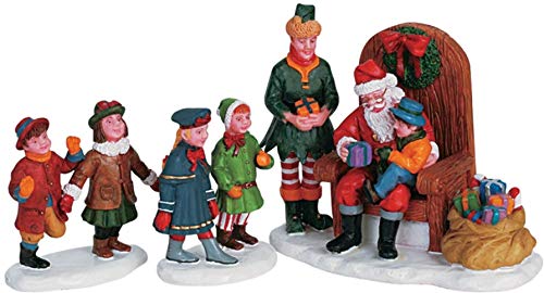 Lemax Christmas Village Visiting Santa Set Of 3 - 62276