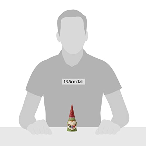 Enesco Jim Shore Heartwood Creek Christmas Gnome Holding Ornaments Figurine, 5.31 Inch, Multicolor