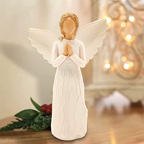 Praying Angel, Angel Sculpture Guardian Angel Collectible Figurine Hand Carved with Gift Box, Encouragement Present Gift to Show Love, Sympathy, Gratitude, Bereavement, Friendship or Prayer