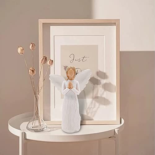 Praying Angel, Angel Sculpture Guardian Angel Collectible Figurine Hand Carved with Gift Box, Encouragement Present Gift to Show Love, Sympathy, Gratitude, Bereavement, Friendship or Prayer