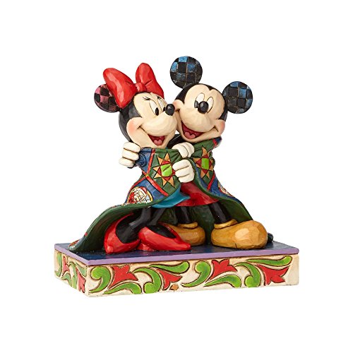 Disney Traditions Warm Wishes Mickey and Minnie Mouse Figurine, 12 x 7.5 x 12.5 cm
