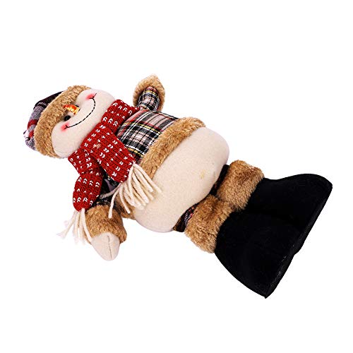 Large Christmas Doll Figurine 20'' Adjustable Telescopic Christmas Figures Decorations Christmas Standing Dolls Santa Claus Figurine Snowman Elk Doll Ornaments with Telescopic Legs Winter Table Decor