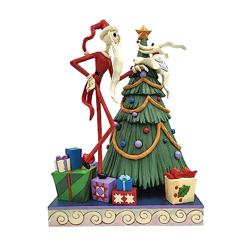 Disney Traditions Enesco Nightmare Before Christmas Santa Jack And Zero with Tree 10.8 Figure