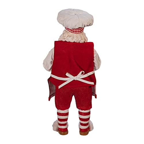 kurt adler 11-Inch Gingerbread Chef Santa Figurine, Multi-Color