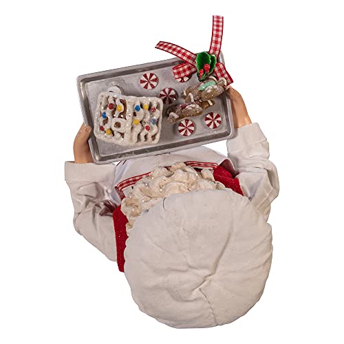 kurt adler 11-Inch Gingerbread Chef Santa Figurine, Multi-Color
