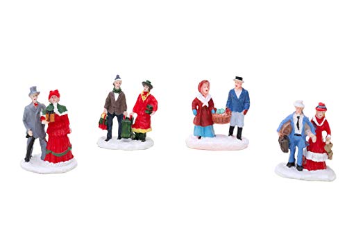 Toyland® Mini Resin Christmas Collectible Ornament - Village Scene Accessories - Christmas Figures (Random Couple 2 x 2.5 Inch)