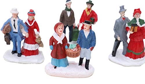 Toyland® Mini Resin Christmas Collectible Ornament - Village Scene Accessories - Christmas Figures (Random Couple 2 x 2.5 Inch)