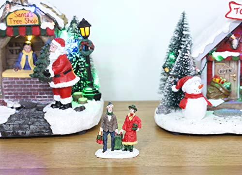 Toyland® Mini Resin Christmas Collectible Ornament - Village Scene Accessories - Christmas Figures (Random Couple 2 x 2.5 Inch)