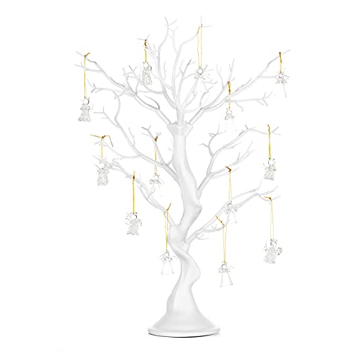 Nuptio Artificial Christmas Tree Decorative Trees White Twig Tree 58cm Tall Halloween Decorations Wedding Centerpieces for Tables Fake Easter Tree for Christmas Thanksgiving Birthday Party Decor