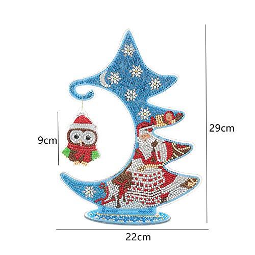 XXXXX Table Top Diamond Painting Kits Luminous, YEESAM ART XXXXX 11.4 inch DIY 5D Diamond Art Christmas Decorations Ornaments (Snow Man)