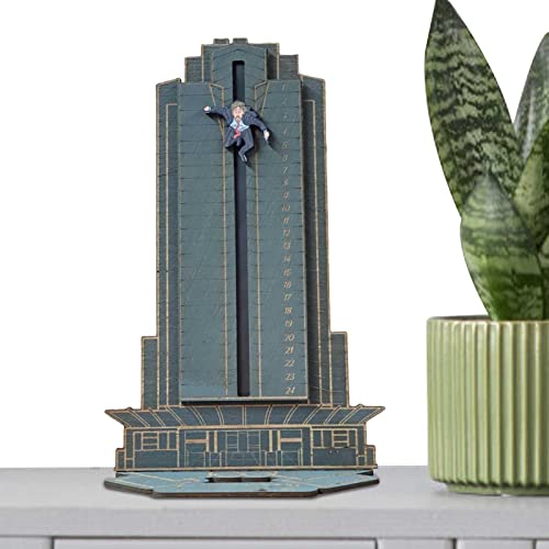 Firulab Die Hard Advent Calendar, Hans Gruber Falling off Nakatomi Plaza, Christmas Advent Calendar for Tabletop Wooden Home Oudoor Decorations Funny Gift