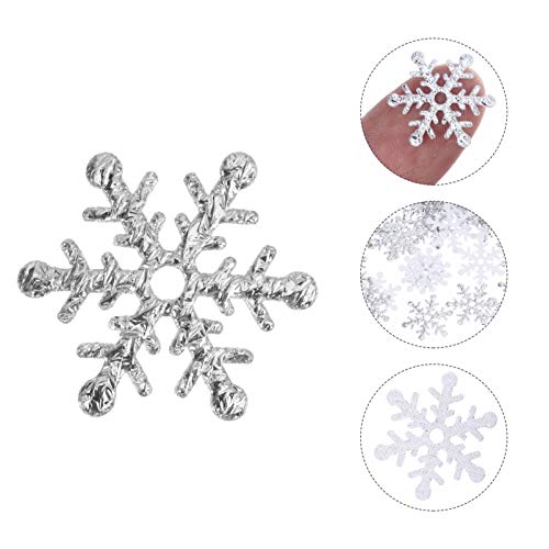 ABOOFAN 600Pcs Snowflakes Confetti Christmas Confetti Party Table Scatter Tabletop Decorations for Christmas Wonderland Winter Frozen Party