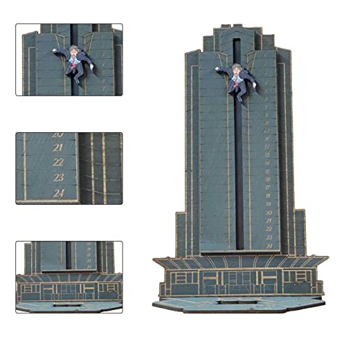 Firulab Die Hard Advent Calendar, Hans Gruber Falling off Nakatomi Plaza, Christmas Advent Calendar for Tabletop Wooden Home Oudoor Decorations Funny Gift