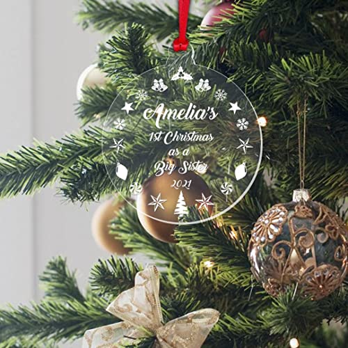 Handmade By Stukk Personalised Christmas Bauble Any Name Any Text Custom Xmas Tree Decoration Gift