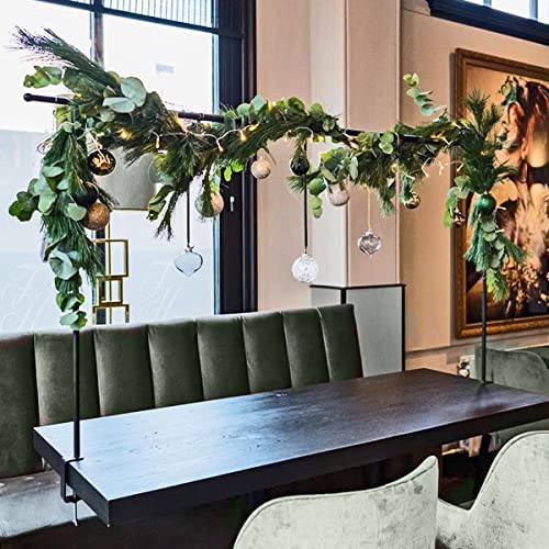 Adjustable Black Metal Over Table Hanging Rack Rail Pole Rod Frame Clamp for Balloons Flowers Lights and Other Decorations