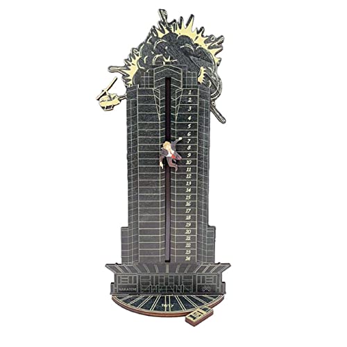 Christmas Die Hard Advent Calendar, Black Wooden Christmas Count Down Calendars,Funny Die Hard Christmas Ornaments, Christmas Hans Gruber Interactive Advent Calendar Tabletop Decorations Xmas Gift