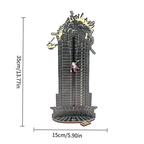 Christmas Die Hard Advent Calendar, Black Wooden Christmas Count Down Calendars,Funny Die Hard Christmas Ornaments, Christmas Hans Gruber Interactive Advent Calendar Tabletop Decorations Xmas Gift