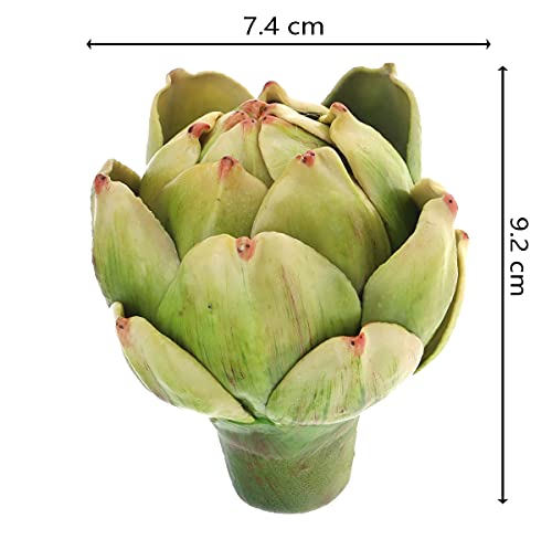 Meiwlong 6Pcs Artificial Fake Vegetable Small Green Artichoke Faux Realistic Flowers Bouquet Decoration Centerpiece Wedding Christmas Home Tabletop Kitchen