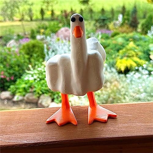 2023 Funny Middle Finger Duck The Duck You Fun Duck Tabletop Decoration Halloween Christmas Decor Decompression Toy