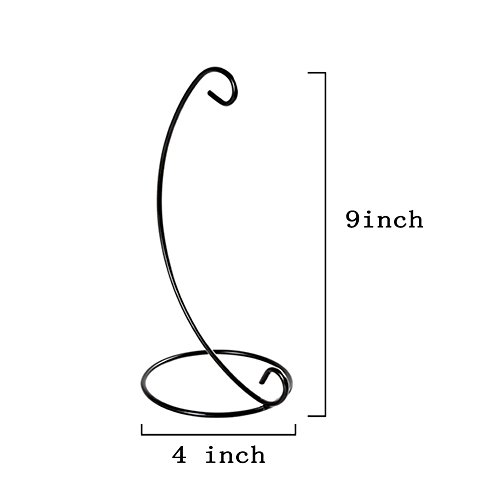 Tincogo (6 Pack) Ornament Display Stand, Black Iron Hanging Stand Rack Holder for Hanging Glass Globe Air Plant Terrarium, Witch Ball, Christmas Ornament and Home Wedding Decoration