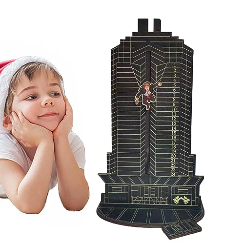 Die Hard Advent Calendar, Christmas Die Hard Advent Calenda, Hans Gruber Falling Off Nakatomi Plaza, Christmas Advent Calendar For Tabletop Wooden Home Oudoor Decorations