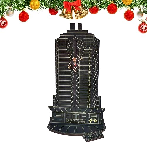 Die Hard Advent Calendar, Christmas Die Hard Advent Calenda, Hans Gruber Falling Off Nakatomi Plaza, Christmas Advent Calendar For Tabletop Wooden Home Oudoor Decorations