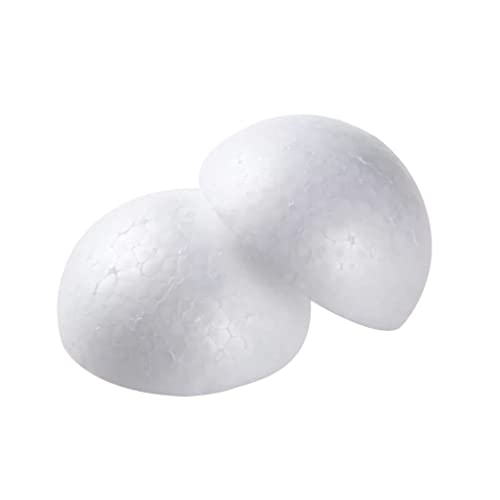Tomaibaby Wedding Decorations 10 Pieces Foam Half Sphere Polystyrene Half Balls Shapes Christmas Balls Ornaments Art and Craft Supplies for Christmas Tree Tabletop Decoration Wedding Decor