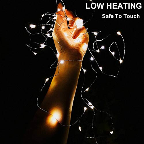 22 Pack LED Fairy Lights, 1M 10 LED Battery Operated String Lights Copper Wire Light for Home Garden Christmas Wedding Party Halloween Concerts Bars Clubs Indoor Outdoor Decoration (Cool White)
