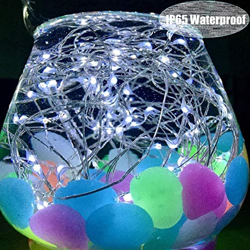 Chipark Fairy String Lights Battery Operated 2 Pack 12m 120 LED with Remote Timer Firefly Light 8 Modes Waterproof Copper Wire Lights for Indoor Outdoor Bedroom Garden Christmas Decorative(Cool White)