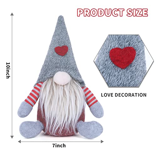 YANGTE 2 Pcs Christmas Gnomes Plush Santa, 11inch Christmas Gonk Dwarf Elf Figurines Xmas Ornaments Tabletop Decoration for Holiday Festival Supplies Plush Doll Gift