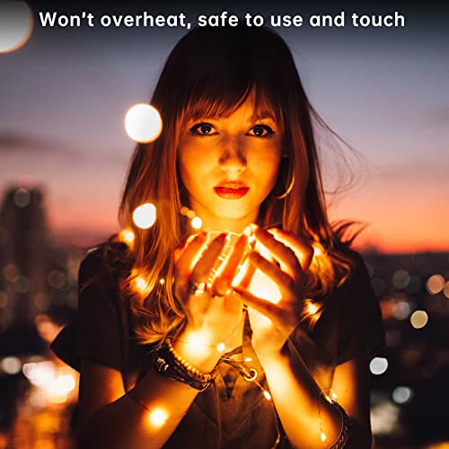 Koopower [2 Pack] 50 LEDs Battery Operated Fairy Lights [Timer & Remote], 6M Waterproof Micro Lights Copper Wire String Lights for Christmas Wedding Party (Warm White)