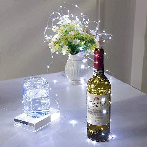Chipark Fairy String Lights Battery Operated 2 Pack 12m 120 LED with Remote Timer Firefly Light 8 Modes Waterproof Copper Wire Lights for Indoor Outdoor Bedroom Garden Christmas Decorative(Cool White)