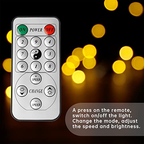 Koopower [2 Pack] 50 LEDs Battery Operated Fairy Lights [Timer & Remote], 6M Waterproof Micro Lights Copper Wire String Lights for Christmas Wedding Party (Warm White)